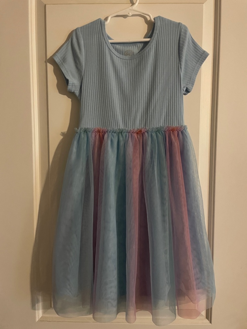 wonder nation Light Blue & Pink Layered Tulle Dress